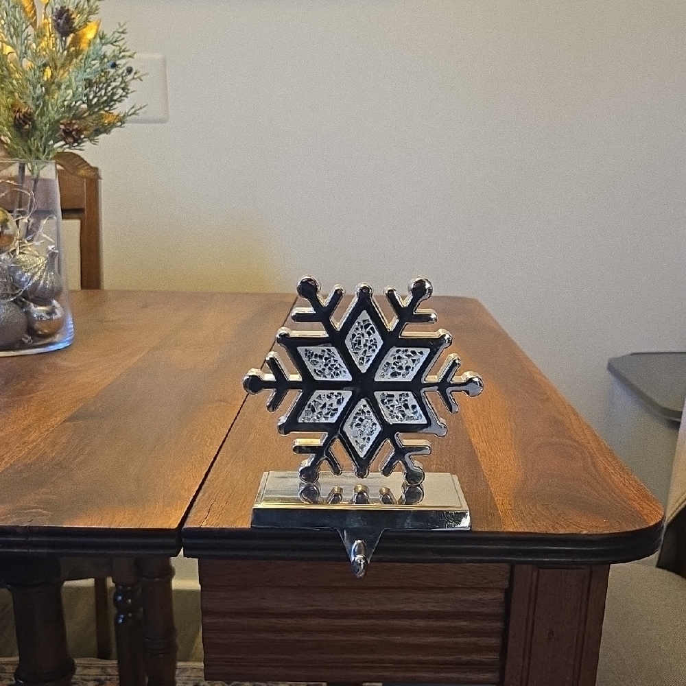 Target Silver Snowflake Stocking Holder
